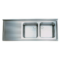 Double Bowl Left Drainer Sink